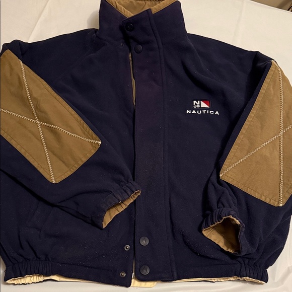 Nautica Two-Tone Brown and Cream reversable Jacket - Picture 8 of 11